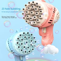 outdoor toy 23holes bubble gun toy bubbles machine for children electric bubble shooter summer soap water bubbles maker for kids