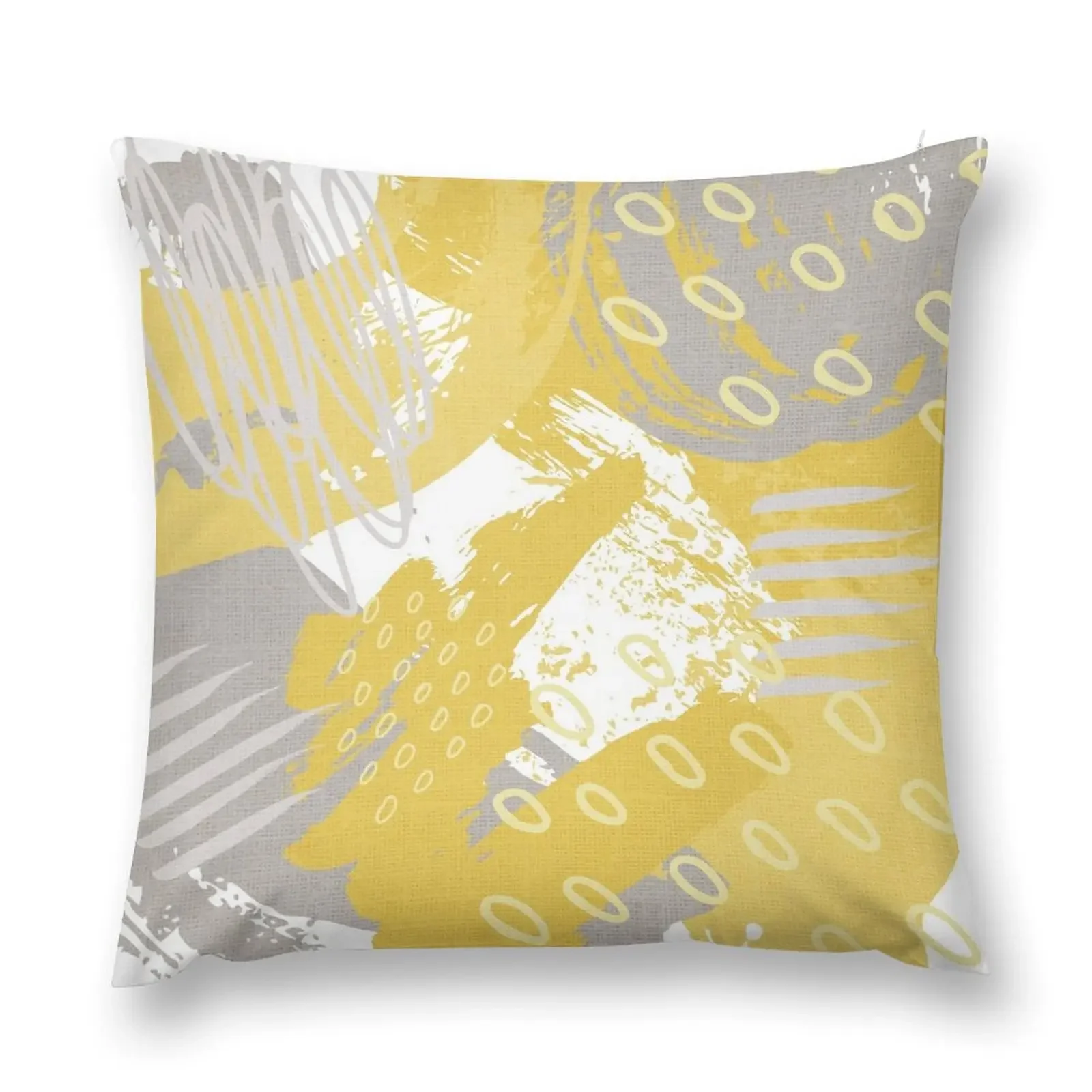 Современный абстрактный дизайн в теплом охра и прохладно-серой декоративной