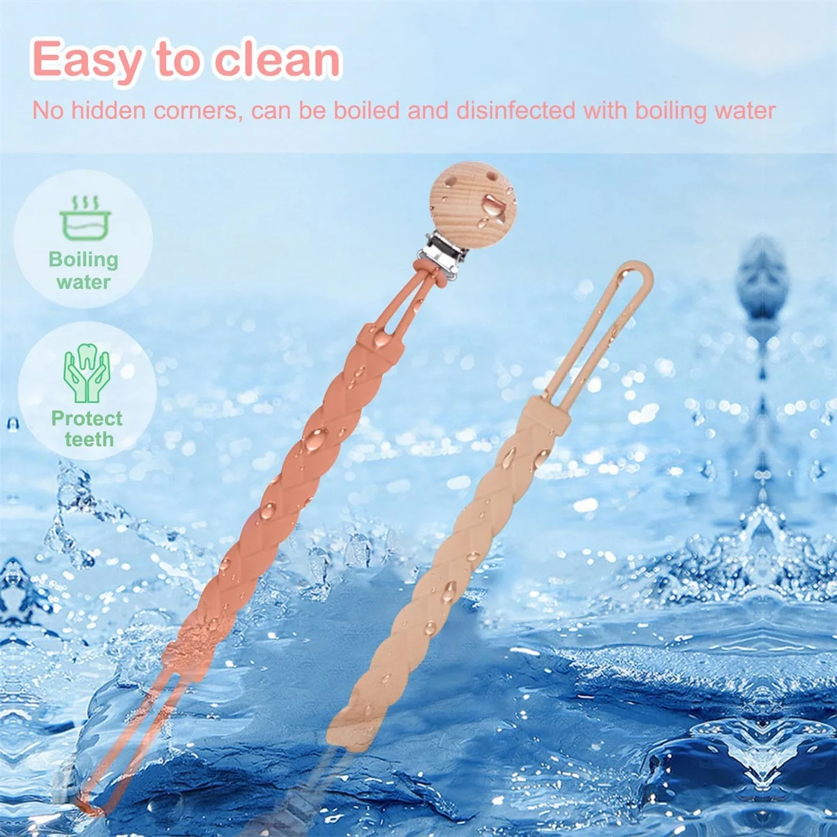 Детская гелевая соска для прорезывания зубов силиконовая цепочка сосков пищевой