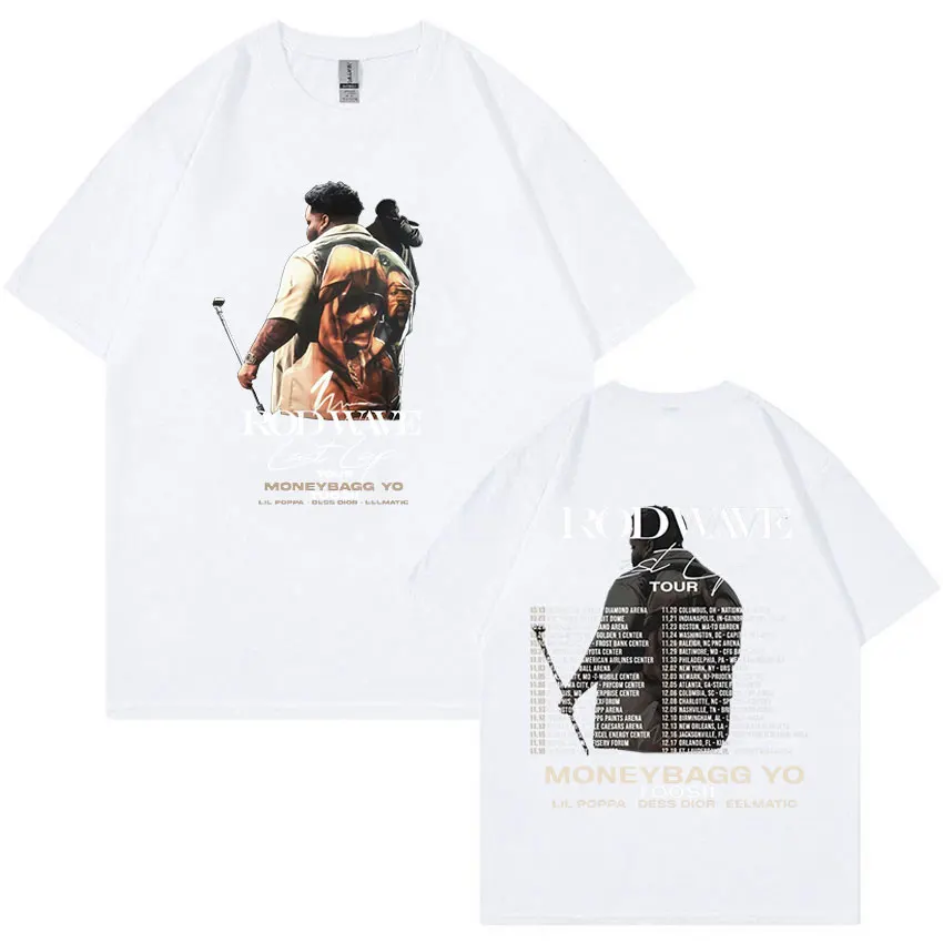 Rod Wave Last Lap Tour 2024 Print T Shirts Men Women Retro High Quality Fashion T-shirt Hip Hop Oversized Cotton Tees Streetwear