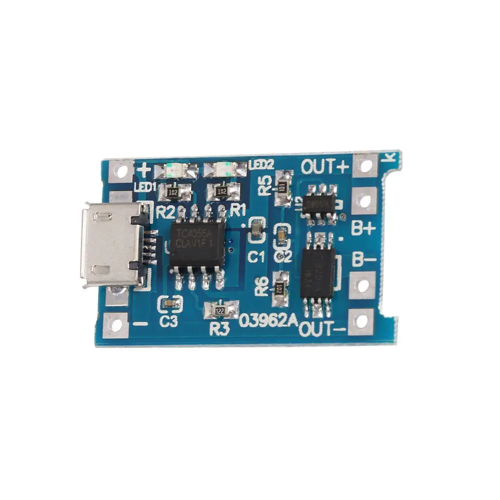 

3 шт. PCB BMS TP4056 5В 1A 2A модуль зарядного устройства для аккумулятора Micro USB 3,7 в литиевая Защитная плата