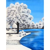5d diamond painting the tree in the winter full drill by number kits diy diamond set arts craft decorations