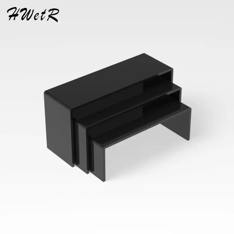 

New 3Pcs/Set Acrylic Counter Window Hats Shoes Glasses Display Stand Cabinet Jewelry Storage Rack Shelf Home Organizer