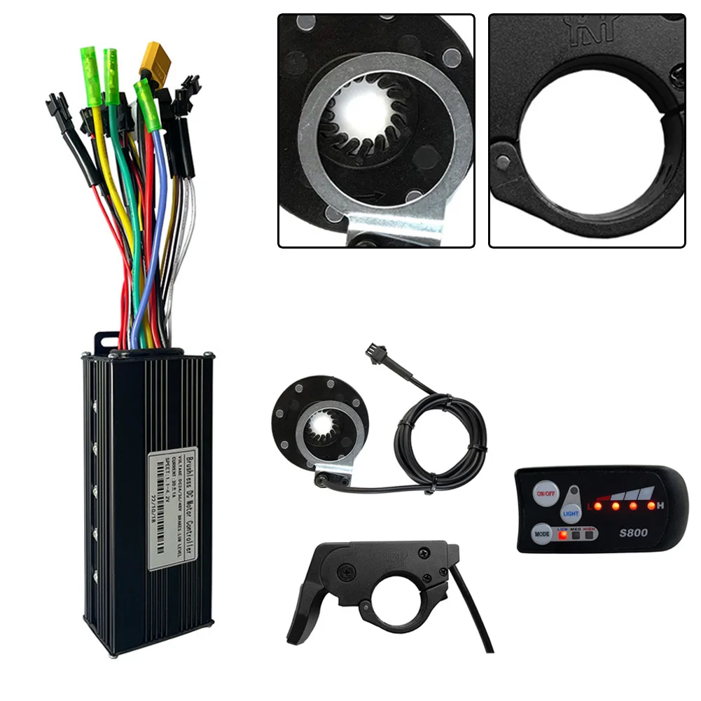 

36/48V 30A Sine Wave Controller S800 Display Throttle 8 PAS Kit For E-Bike MTB Bike Scooter Battery Modification Controller Set