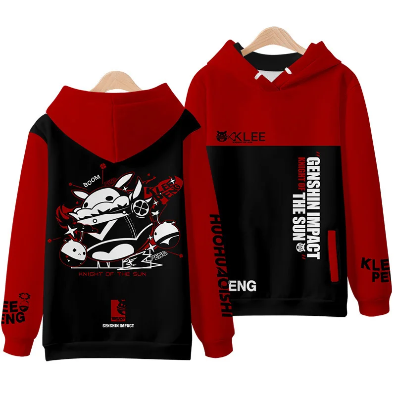 Толстовка с капюшоном для мужчин и женщин Повседневная 3D принтом логотипа Genshin