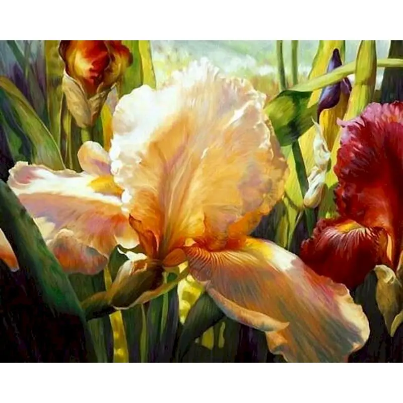 

Набор для рисования по номерам лилий GATYZTORY, домашний декор, рисование по номерам, цветок, рисование на холсте, ручная роспись, рисование, иску...