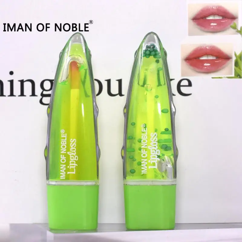 

1PC Moisture Lip Balm Long-Lasting Natural Aloe Vera Lipstick Color Mood Changing Long Lasting Moisturizing Lipstick Anti Aging