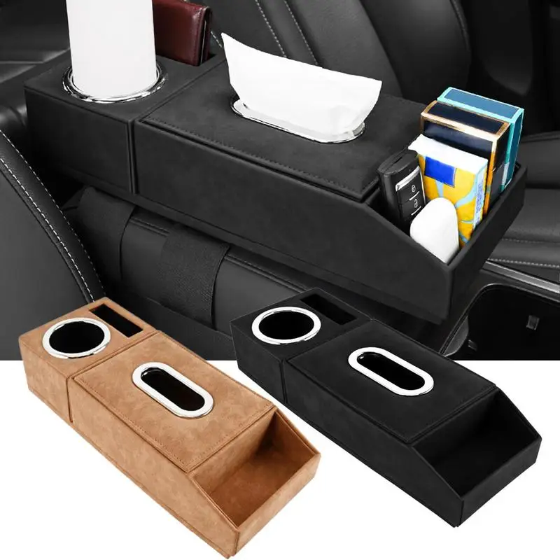 

Car Armrest Drink Holder Auto Coffee Cup Organizer Tissue Box Holder Automobile Interior Centre Console Pad Armrest Accessories