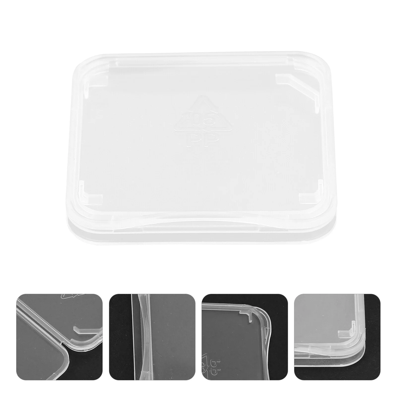 

1 Set 100 Pcs Memory Cards Storage Cases Carrying Holders Boxes (Transparent)