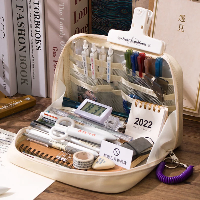 Case Japanese Stationery Pencilcase Trousse Pen Case Estuches Escolar Canvas School Supplies Pencil Pouch