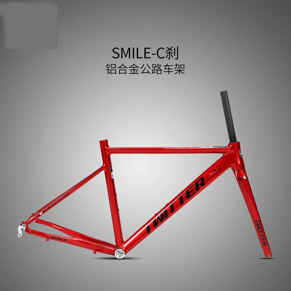 

Рама из алюминиевого сплава для дорожного велосипеда, быстрая разборка, передняя вилка из углеродного волокна, рама для дорожного велосипе...