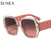 fashion women square sunglasses shades uv400 vintage oversized candy color eyewear men gradient gray lens sun glasses
