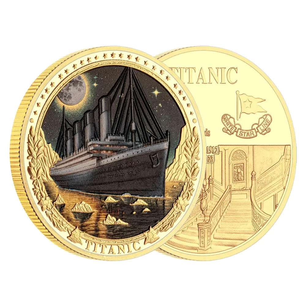 

Золотая монета "Титаник"