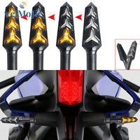 new motorcycle water flowing led turn signals blinker lights built relay bendable tail flasher flowing wate indicator lamp