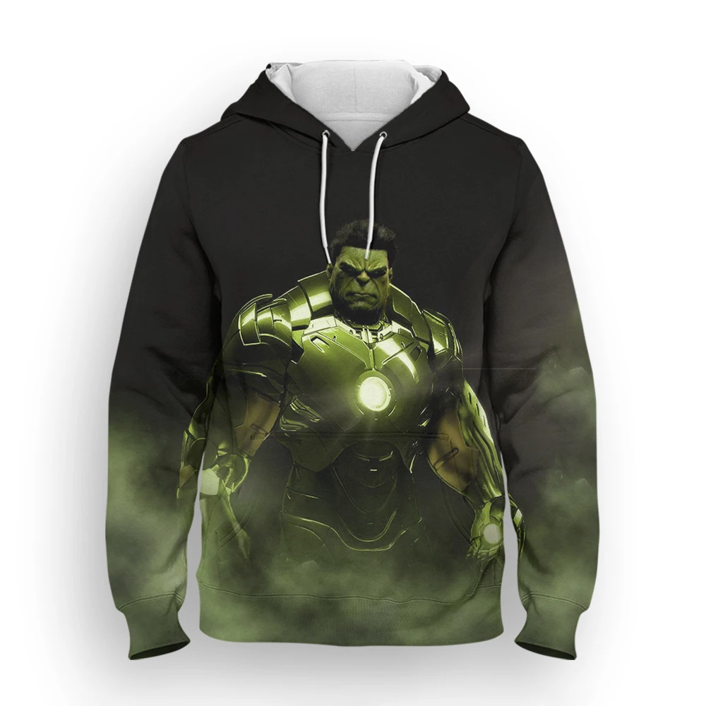 

Disney Hulk Marvel Superheroes Men's Hoodie Fashion Spring Autumn 3D Printed Men's Sweatshirt Long Streetwear Sweatshirt