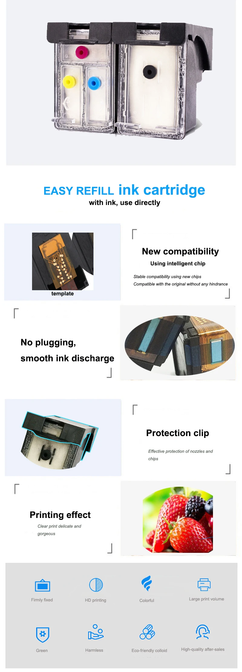 Чернильный картридж Vilaxh для HP 62 Xl принтера Envy 5540 5640 7640 5646 5541 5740 5742 5745 200 250