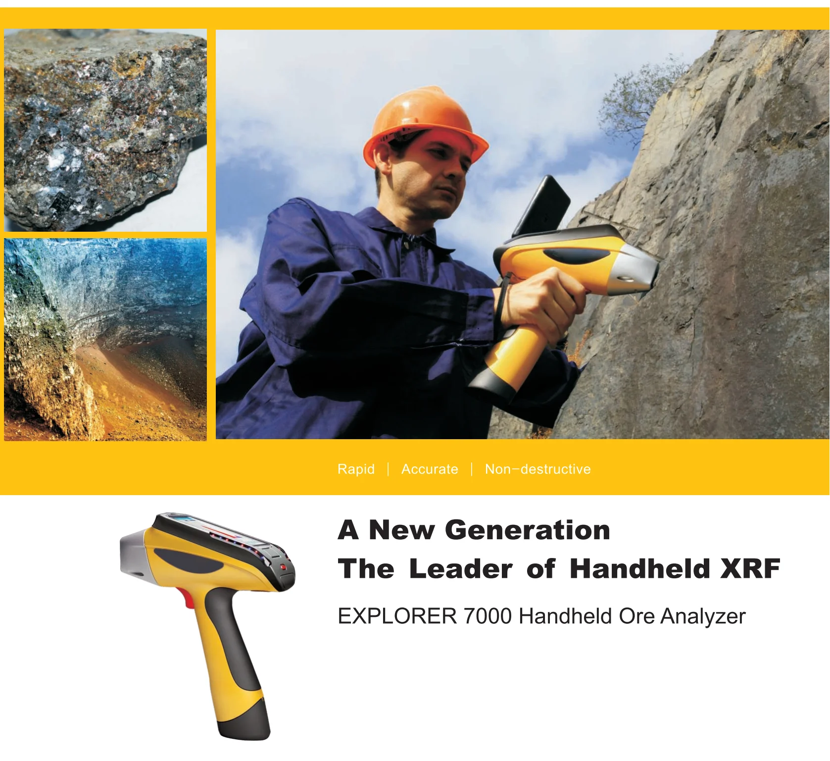 AELAB XRF спектрометр портативный ручной металлический кремниевый рентгеновский