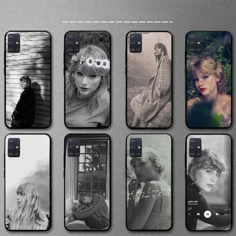 

Taylor Folklore Singer Swifts Phone Case For Samsung S21 S30 S10 S9 S8 S7 S6 S5 plus lite ultra edge soft Cover Fundas