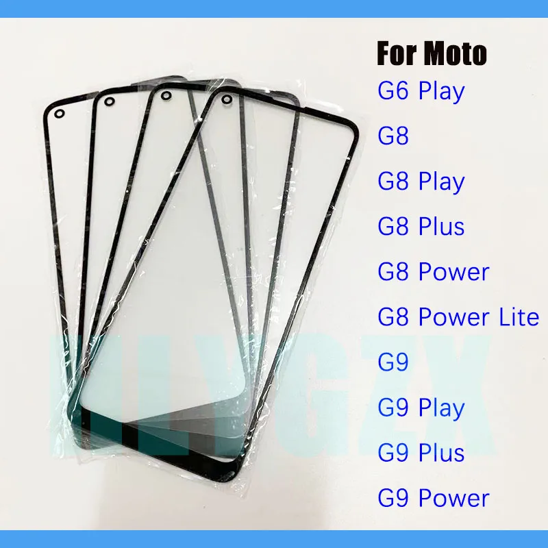 

10 шт. Переднее стекло для Motorola Moto G6 G8 G9 Play Plus Power Lite Сенсорная панель ЖК Внешний Объектив Стекло Замена
