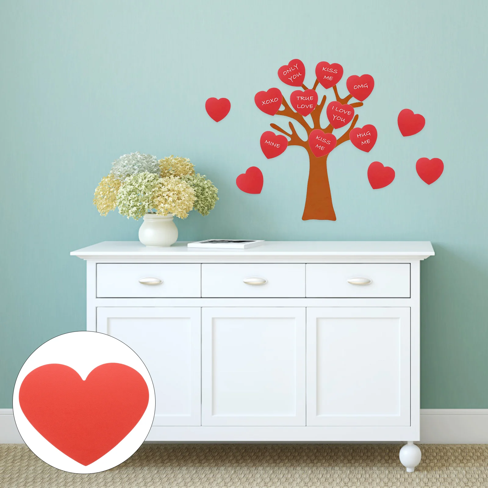 

40Pcs Heart Shape Blank Cards Valentine's Day Greeting Cards Party Wall Decor Heart Decoration