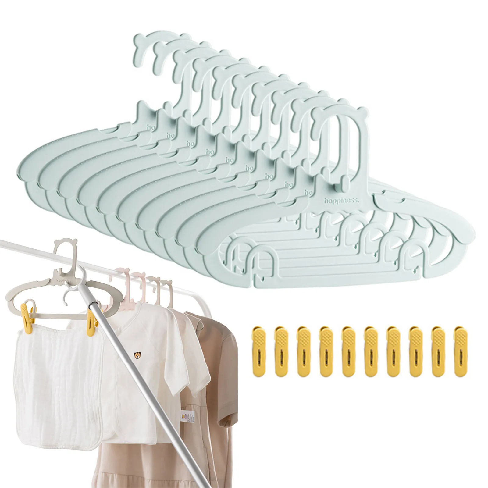 

Baby Hangers For Nursery Infant Clothes Hangers Baby Hangers For Closet Children's Hangers Adjustable Unisex Nursery Closet