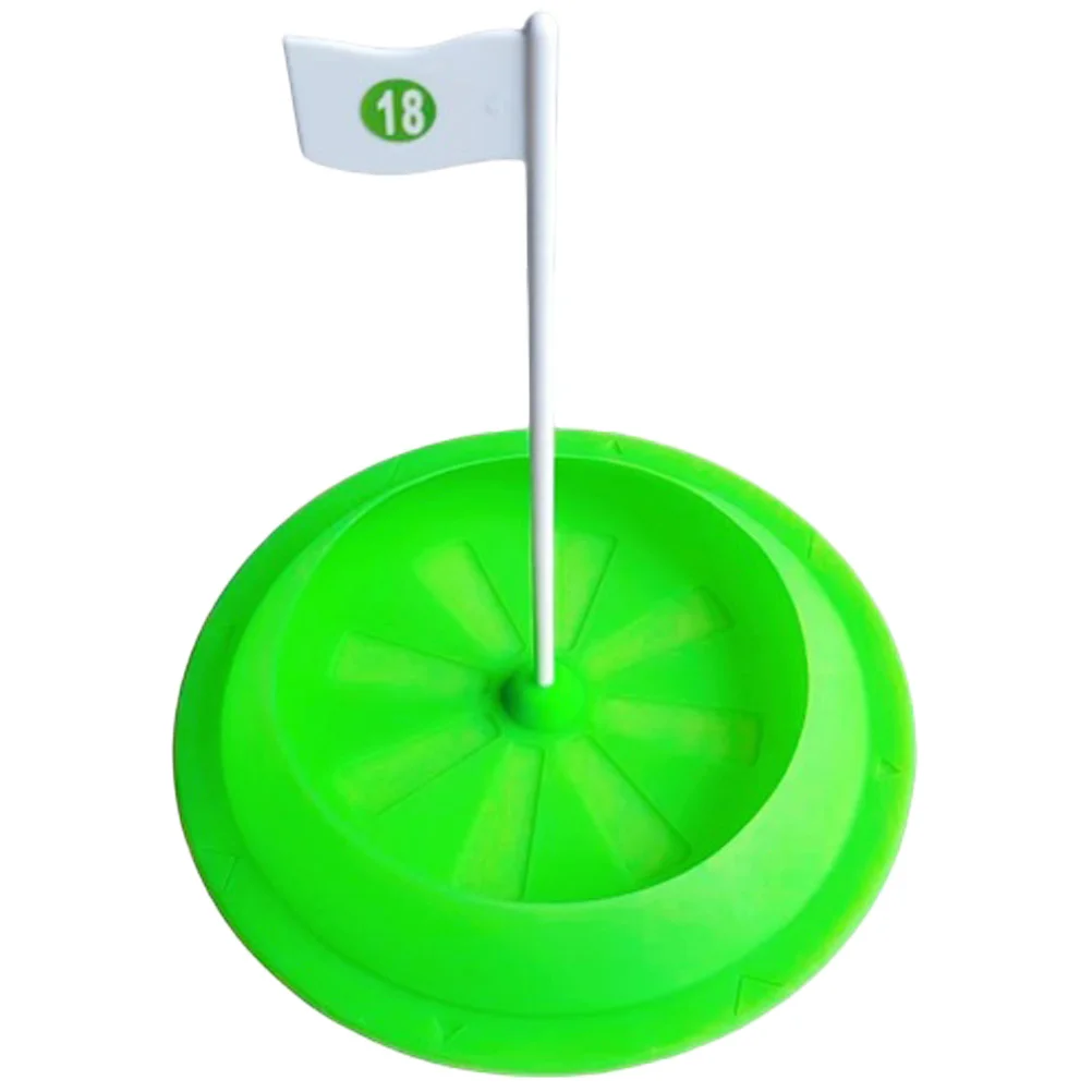 

1 Set of Putting Hole Cup Ring Golf Hole Cup Ring Putting Practice Aid Golfing Putter with Flag for Golf