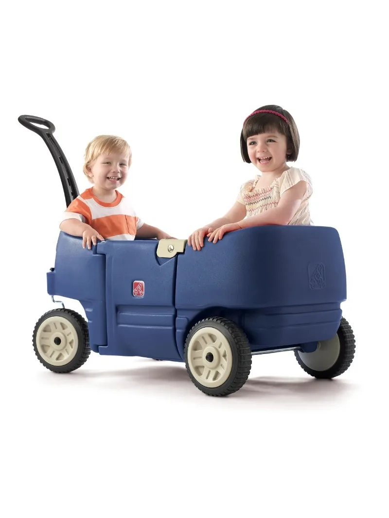 

Step2 Wagon for Two Plus Pull Wagon for Kids, Blue