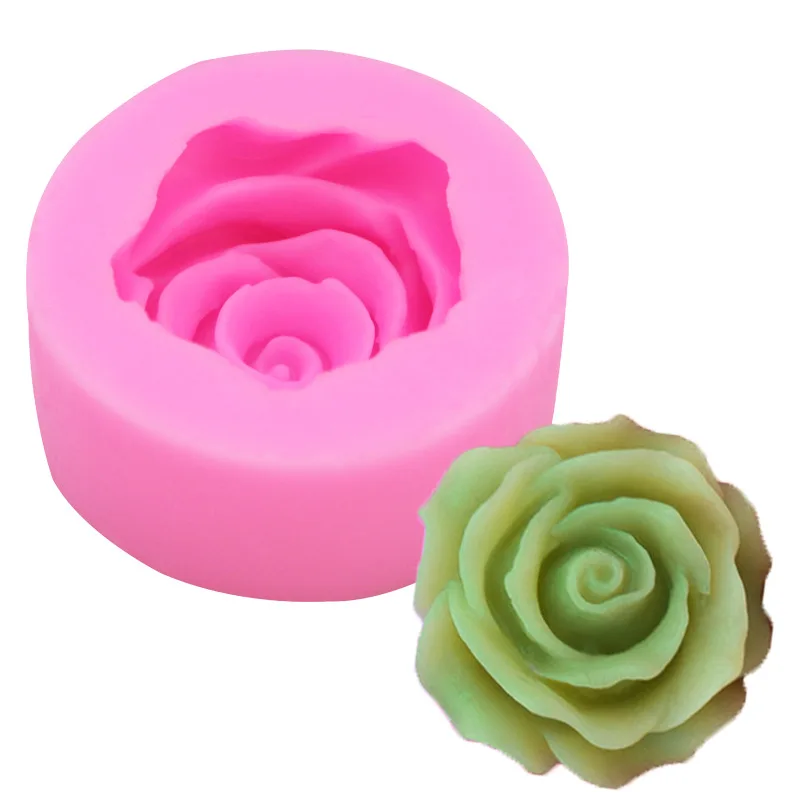 

3D Rose Flower Silicone Mold Handmade Chocolate Cookie Fondant Ice Cube Cake Decoration Baking Mold Diy Candle Soap Plaster Made
