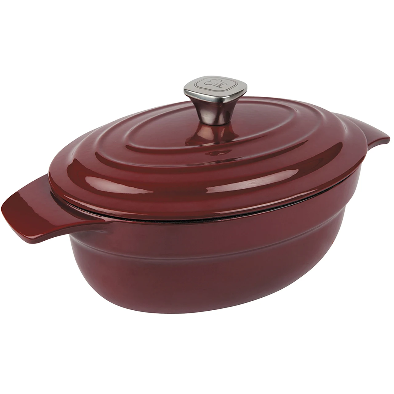 Кастрюля с крышкой Rondell Noble Red RDI-705 (26 см объем 3 л чугун подходит для духовки и всех