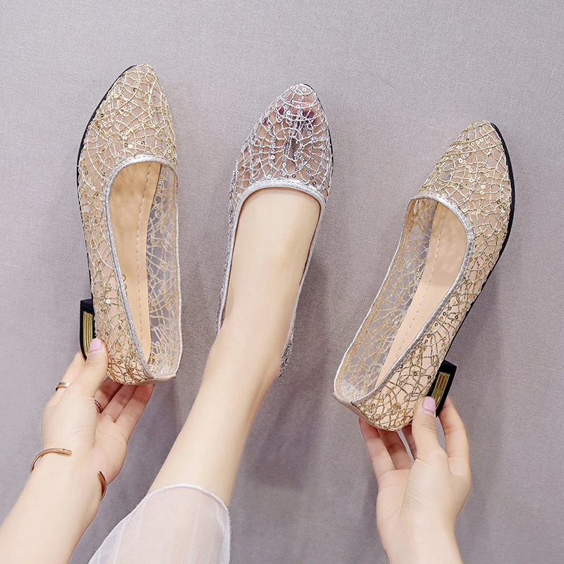 

Women Ballet Shoes Fashion Leisure New Spring Pointy Ballerina Bling Rhinestone Flats Shoes Princess Shiny Crystal Wedding Shoes