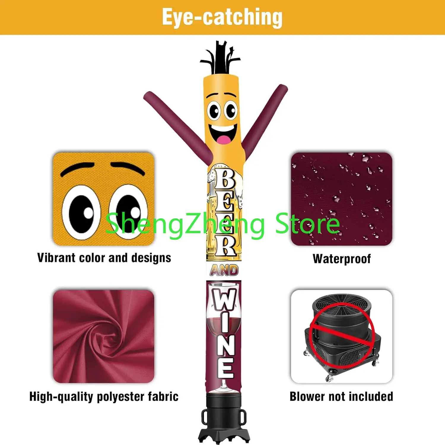 1 шт. 20 футов высокая надувная трубка для мужчин вина и пива дурацкая волнистая