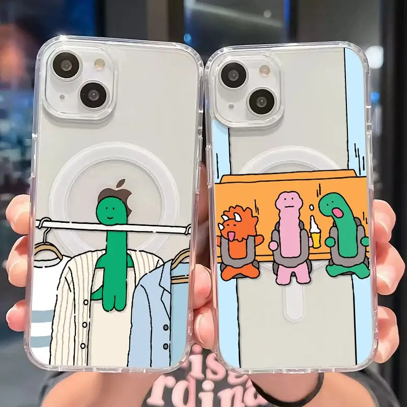 Магнитный чехол для телефона Magsafe с изображением динозавра J-Joguman Samsung Galaxy S25 S24 S23 S22