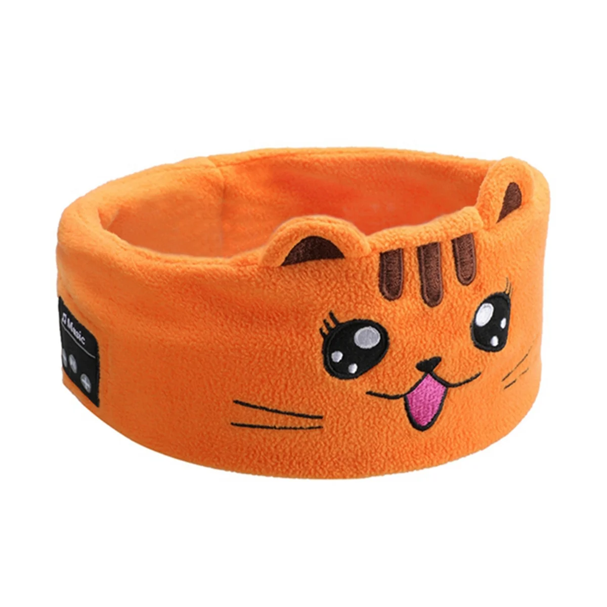 

Повязка на голову в виде животного мягкая бархатная Беспроводная Bluetooth-гарнитура с микрофоном, Bluetooth-повязка на голову с тонким динамиком, маска для сна, D