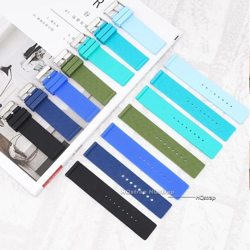Фото Silicone Watch Strap 12mm 14mm 16mm 18mm 20mm 22mm 24mm Men Women Replace Bracelet Soft Rubber for Seiko Sport Bands for Rolex №3