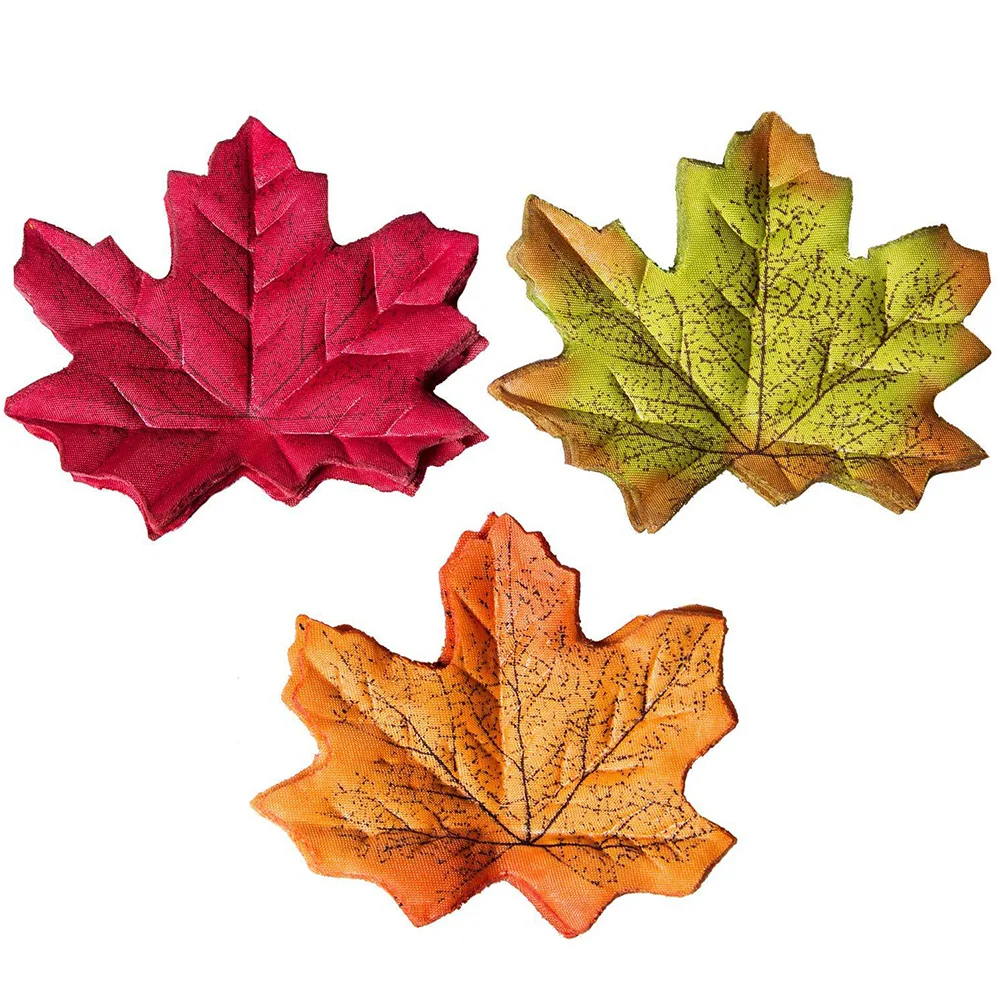 

200 Pcs Creative Maple Leaf Autumn Decorations Decorate Simulation Leaves Photo Props Multicolor Fall Wedding Thanksgiving