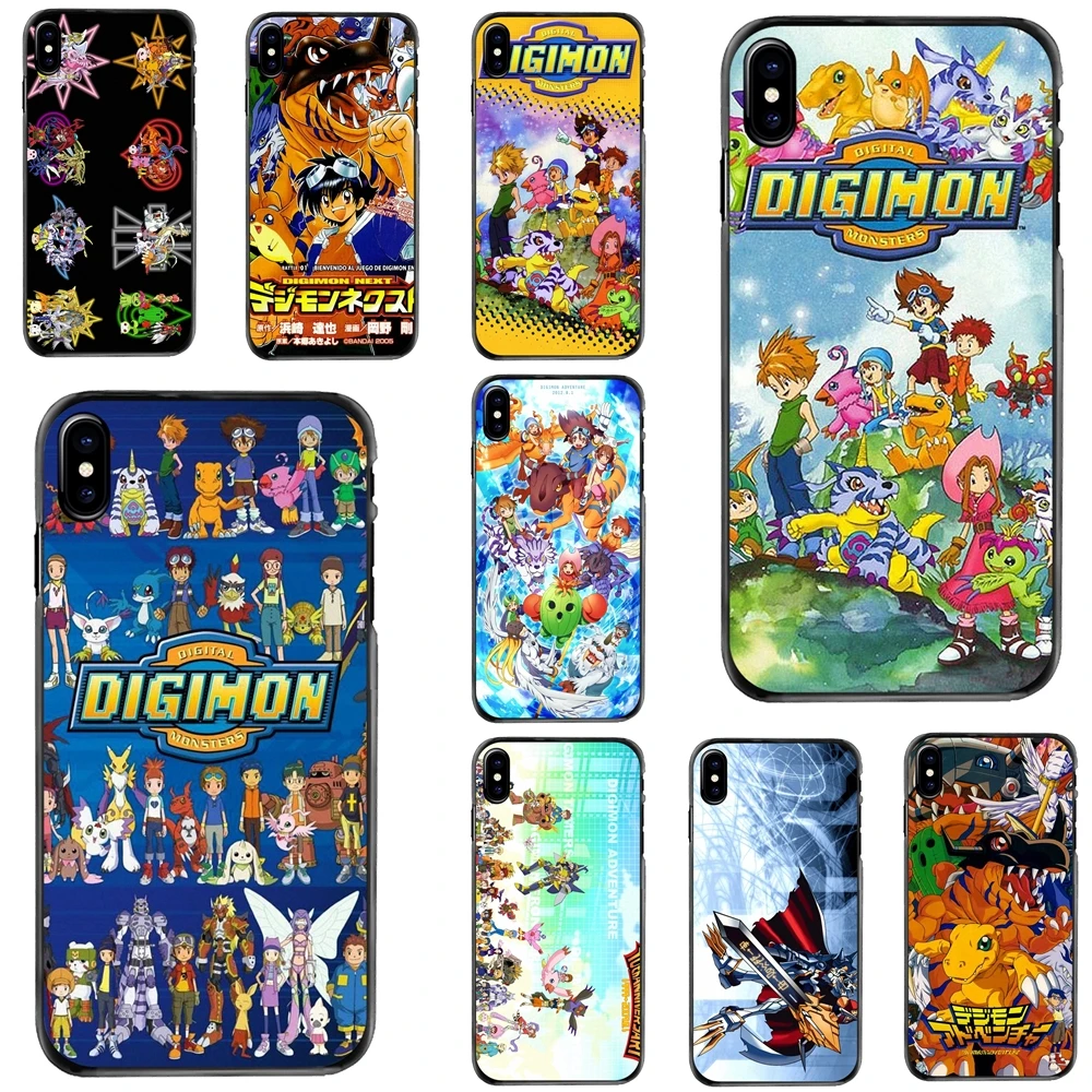 

For Apple iPhone 11 12 13 14 Pro MAX Mini 5 5S SE 6 6S 7 8 Plus 10 X XR XS Digimon Adventure Tri Japan Anime Hard Phone Bag Case