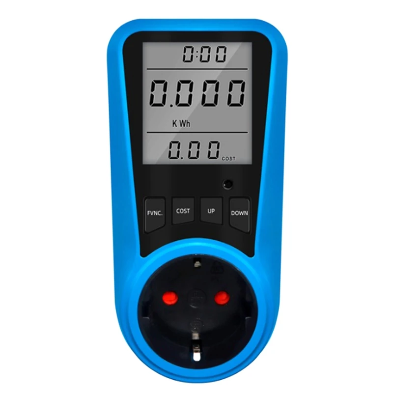 

Socket Digital Current Meter Voltmeter AC Power Meter Time Watt Power Energy Tester Wattmeter - EU Plug