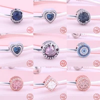 2022 new 925 sterling silver love blue white pink zircon infinite charm beads fit original brand bracelets women jewelry gifts