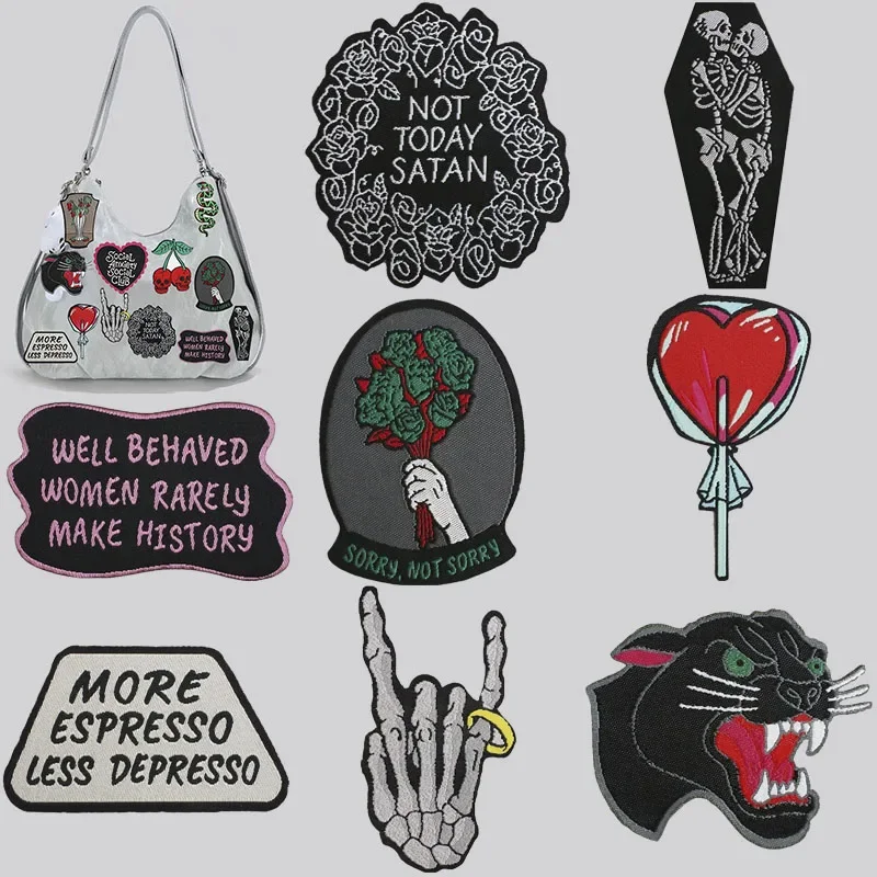 Утюг на заплатках для одежды наклейки одежду со змеей ткань шитья вышитая