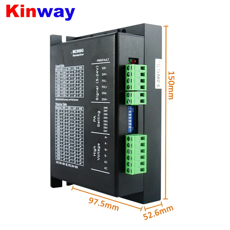 Двухфазный гибридный цифровой шаговый двигатель Kinway MC860H с Драйвером