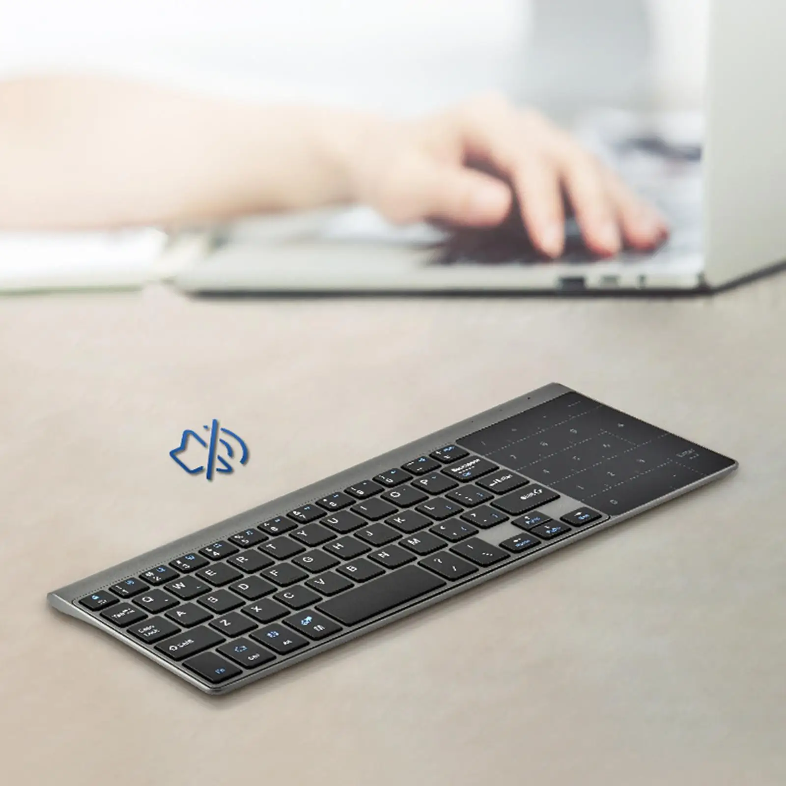 Wireless Keyboard with Touchpad 2.4G Portable Remote Mouse Combo |