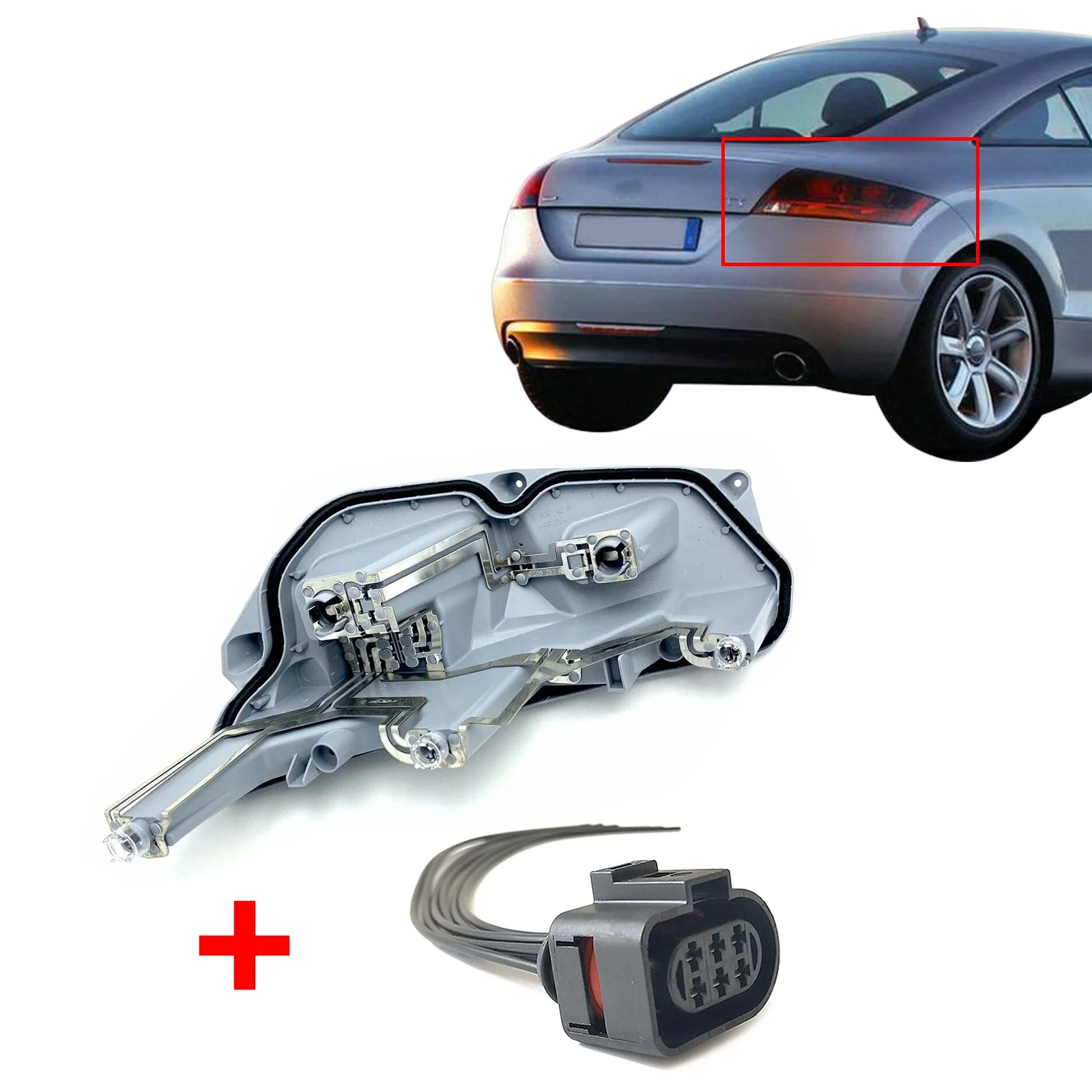 Для Audi TT 8J MK2 2006-14 левый и правый задний O/S держатель лампы заднего фонаря и предварительно смонтированный жгут проводов 8J 0945257 A 1J 0973733