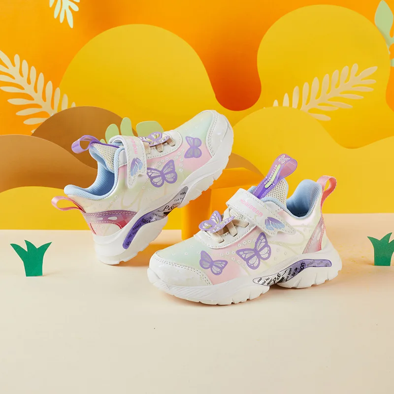 

Children's Sneakers Boy Jinjiang Brand New 2021 Autumn Big Children Sports Shoes Butterfly Style Fashion Girls Casual Generation
