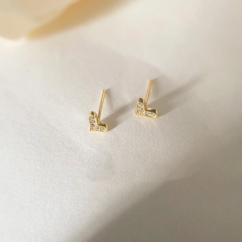 

925 Sterling Silver Heart Shape Zircon Earrings for Women Fashion Exquisite Earrings New Tide Jewelry Gifts