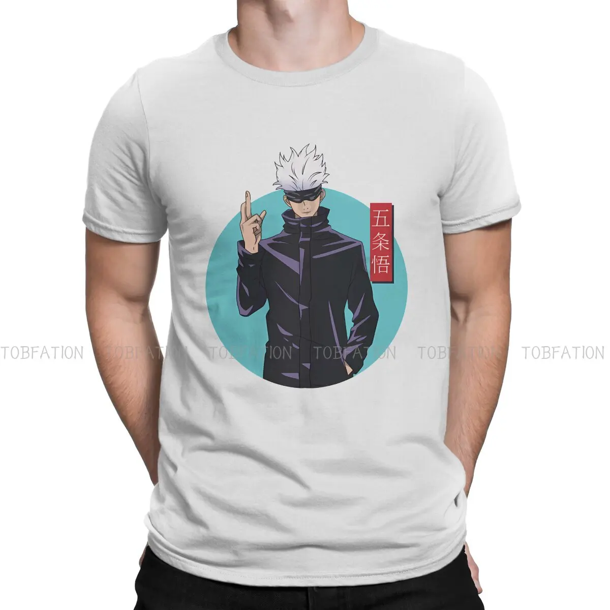 

Jujutsu Kaisen Anime Man TShirt Satoru Gojo Fashion Distinctive T Shirt 100% Cotton Harajuku Sweatshirts New Trend