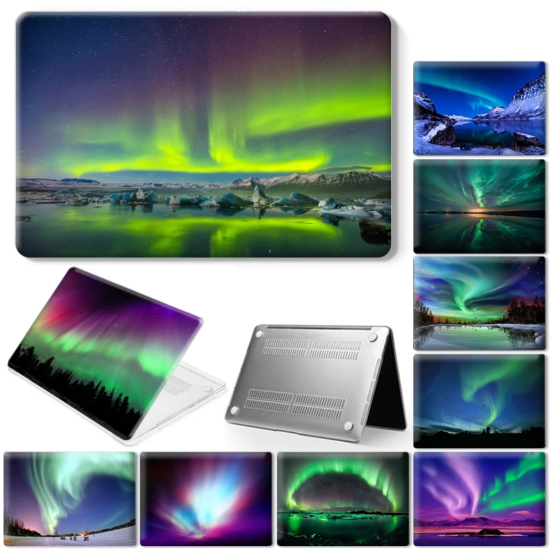 

Чехол Aurora Borealis для ноутбука Macbook Air 11 2018 2020 13 Touch Bar ID Pro 13 15 16 Retina 15 13 12 дюймов
