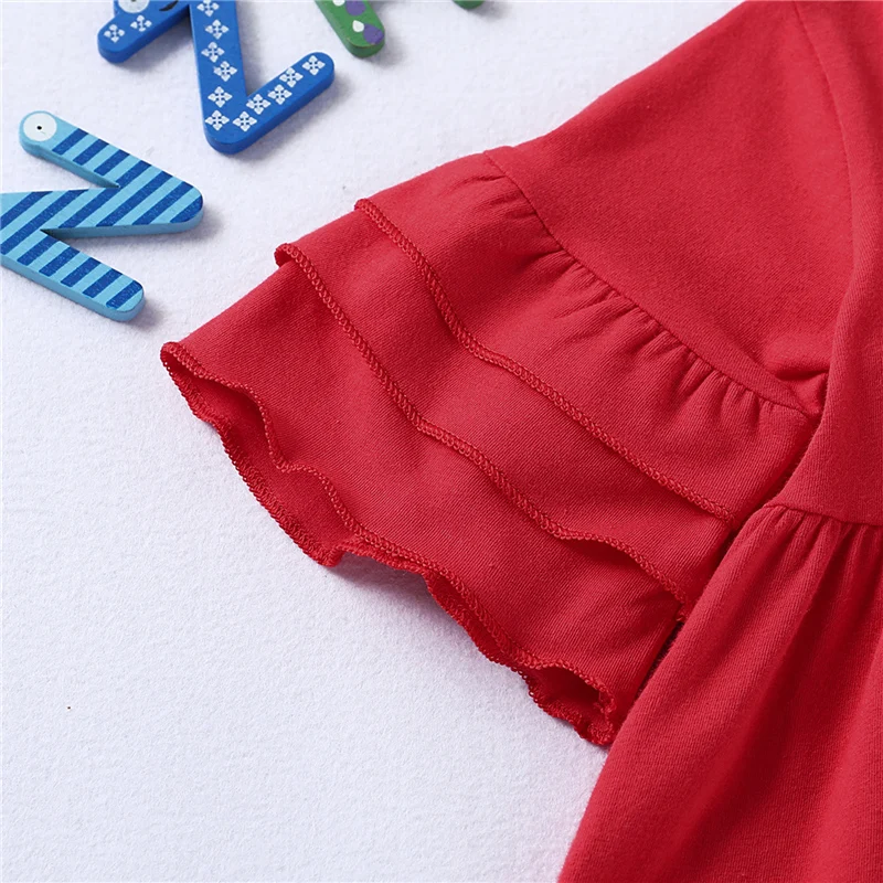 Длинные брюки Pudcoco для маленьких девочек наряды с расклешенными рукавами