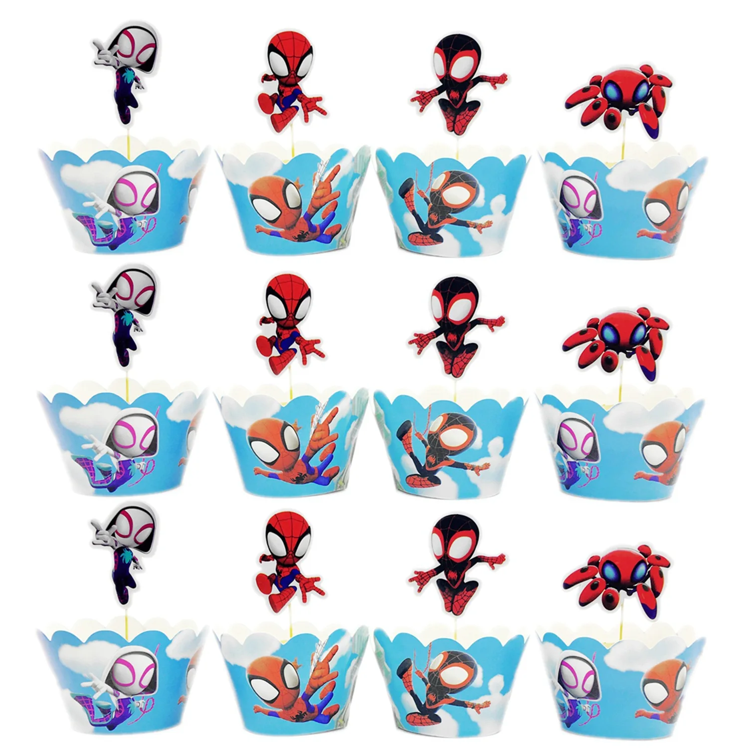 

Spidey and His Amazing Friends Theme Cake Wrapper Birthday Cake Decoration Cake Topper Party Supplies Baby Shower Boys Toys