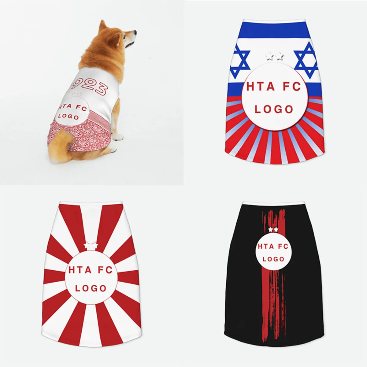 

Hapoel Tel Aviv FC Pet Dog Wear Hoodie Puppy Costume Doggie Winter Clothes Sweaters Pet Hooded Sweatshirts Coat Cat Small