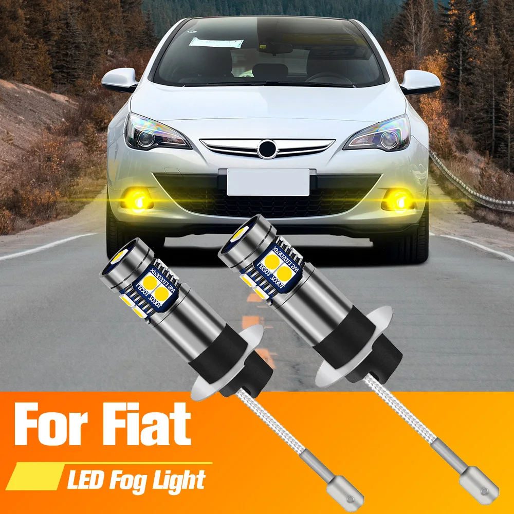 

2pcs LED Fog Light Blub H3 Lamp Canbus No Error For Fiat Punto 500C 500 2007 2008 2009 2010 2011 2012 2013 2014 2015 2016 2017